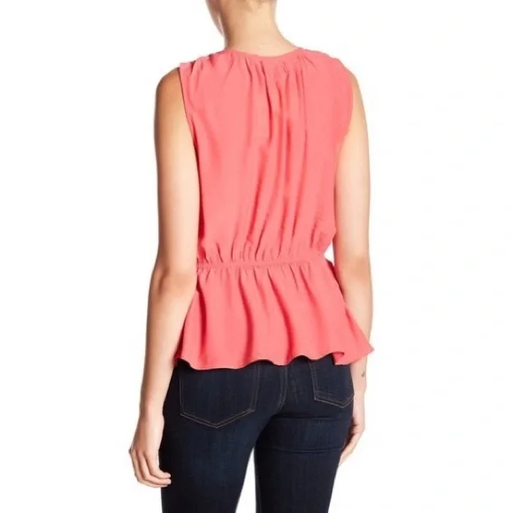 14th & Union Grecian Wrap Tank Top Hot Pink Size Medium NWOT - Picture 2 of 5